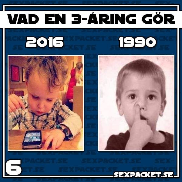 15. Vad en 3-åring gör - 2016 vs 1990