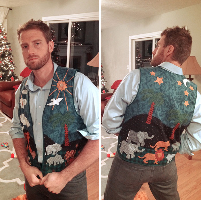 6. Fick en supercool väst av min mormor