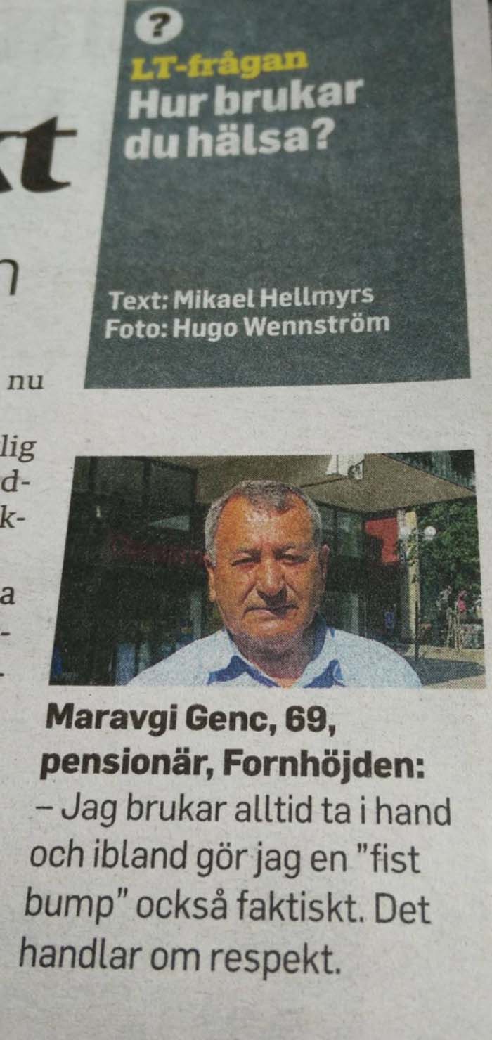 14. Hur brukar du hälsa?