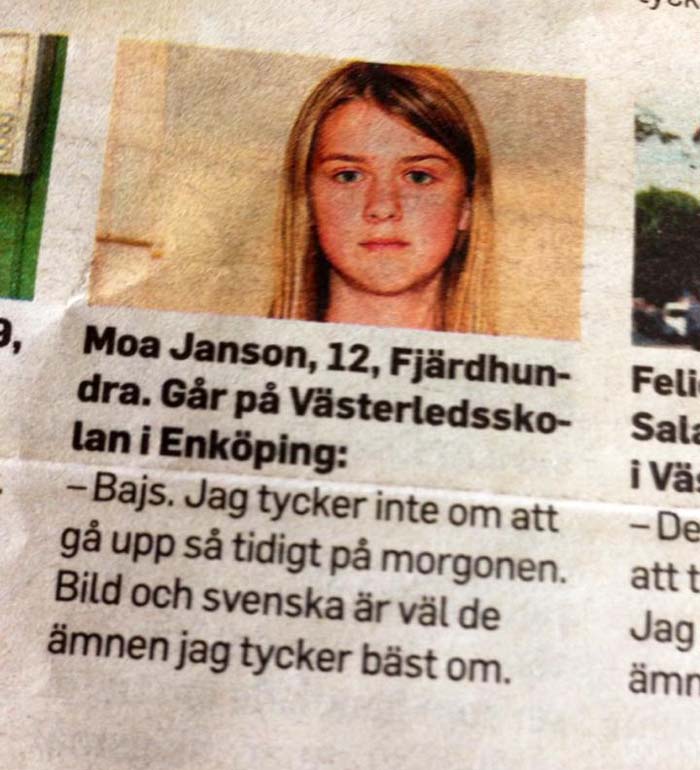 6. Vad tycker du om skolan?