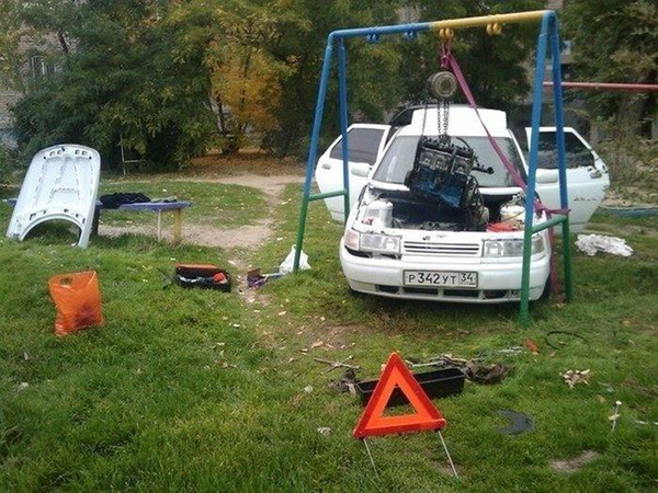 10. En gammal gunga funkar bra som travers