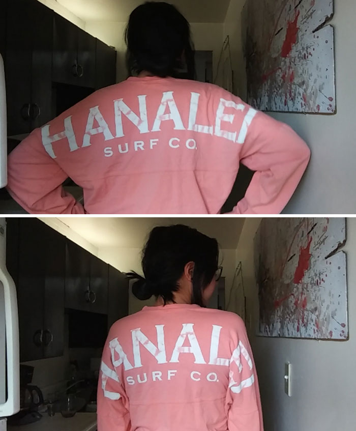 2. Här gäller det att hålla ut armarna hela tiden...annars blir det helt fel.