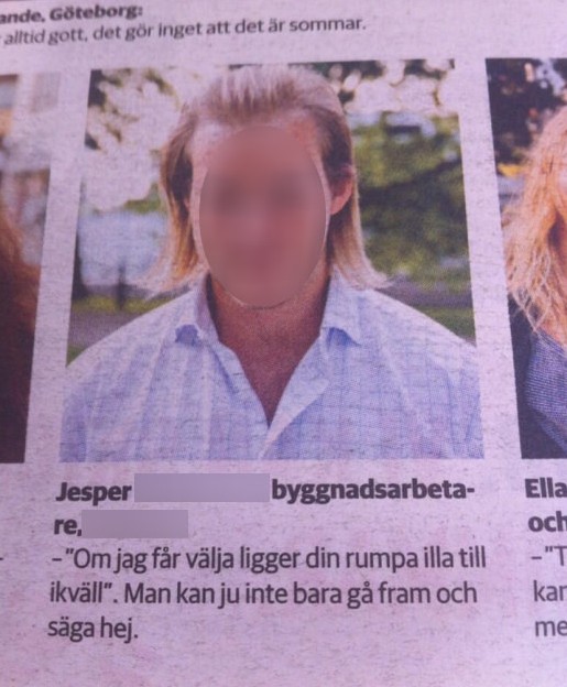 2. Perfekt replik att dra när man har sitt namn och en bild i tidningen.