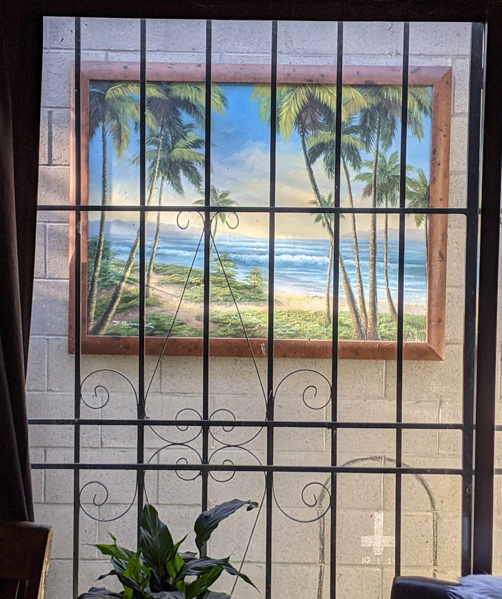 8. Jag hade en ful utsikt över en betongvägg, men nu är det precis som att bo på stranden!