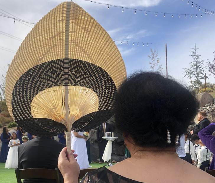 5. På ett bröllop hittade jag en bra plats med bra utsikt.