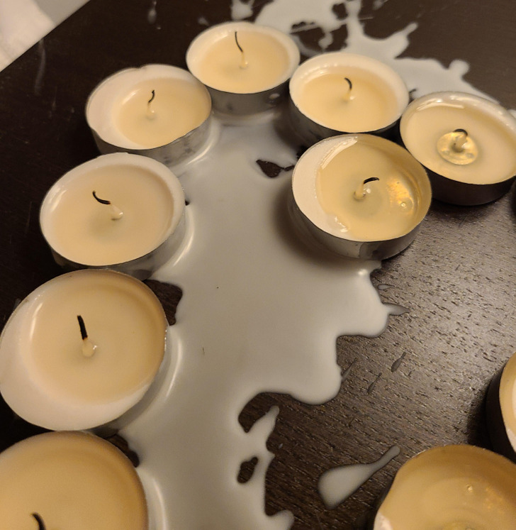 9. Använde lite för mycket kraft för att blåsa ut dessa ljus.