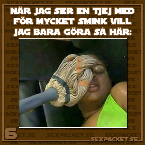 7. En tjej med för mycket smink