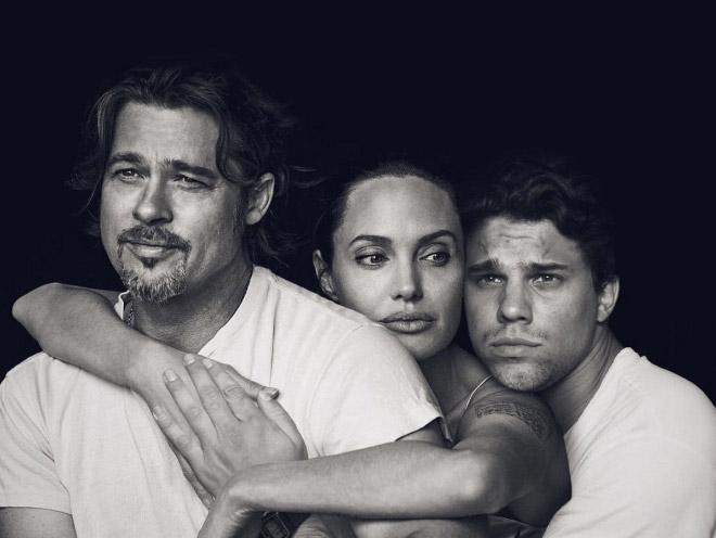 16. Tillsammans med Brad Pitt och Angelina Jolie