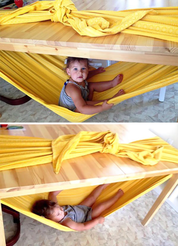 11. Hur man fixar en hammock med bara ett lakan
